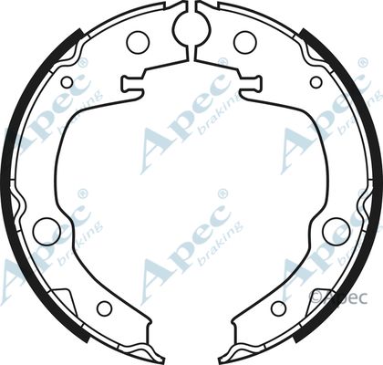 APEC BRAKING Piduriklotside komplekt,seisupidur SHU677